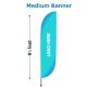 Medium Commercial-Basics Feather II Custom Flag Banner